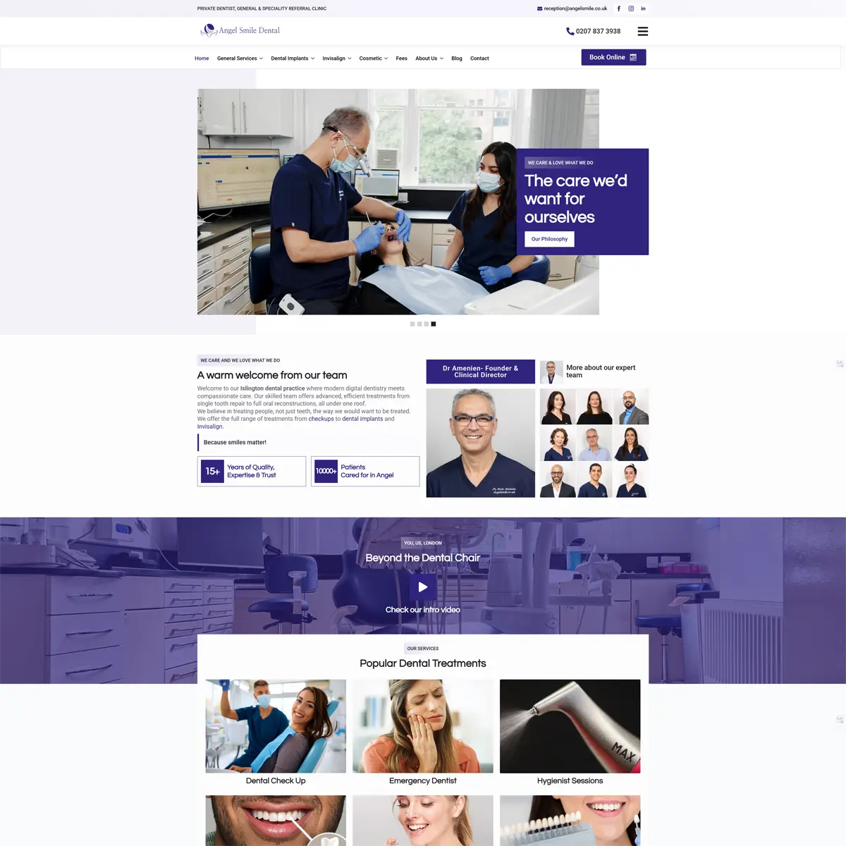 Angel Smile dental clinic — after redesign