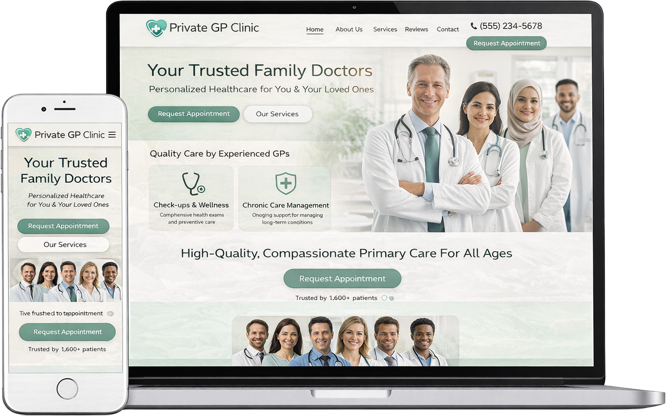 Modern Bristol private GP clinic interior with city views